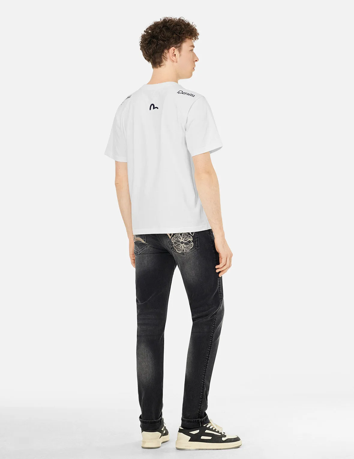 Seagull Embroidery and Multi-logo Print Regular Fit T-shirt sold by Evisu product image thumbnail 4
