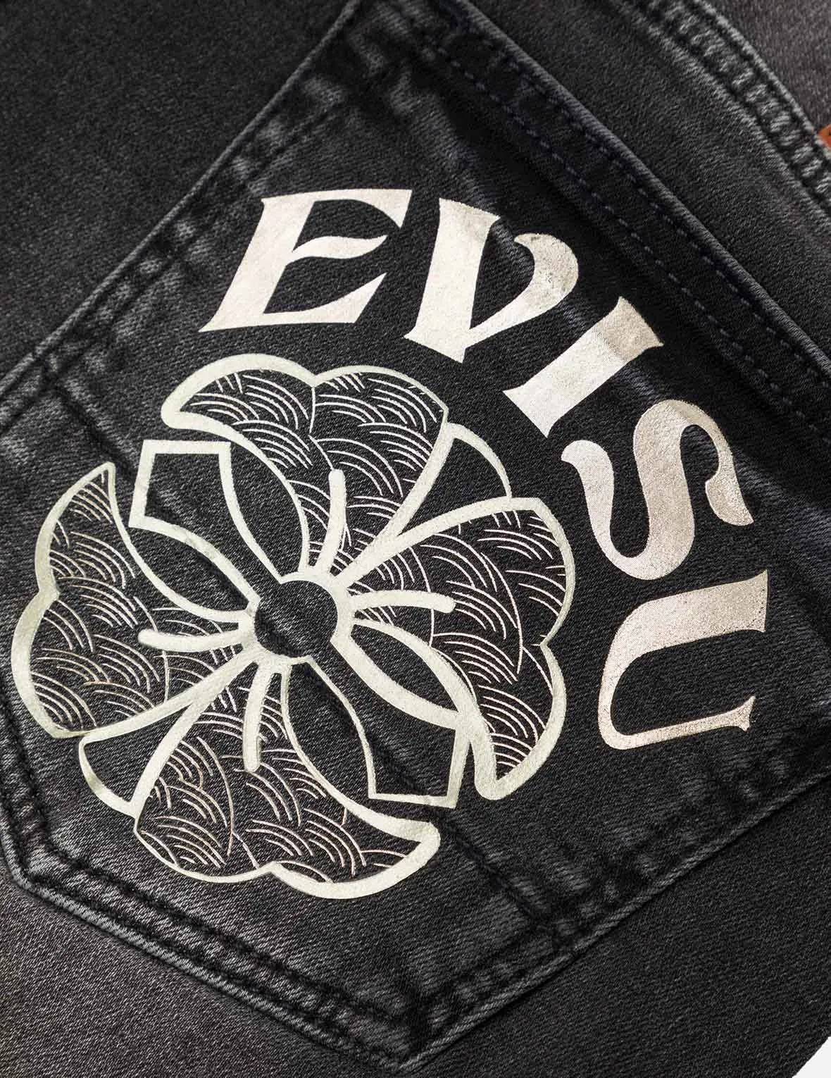 Seagull and Kamon Print Flex Skinny Denim Jeans #2028 sold by Evisu product image thumbnail 5