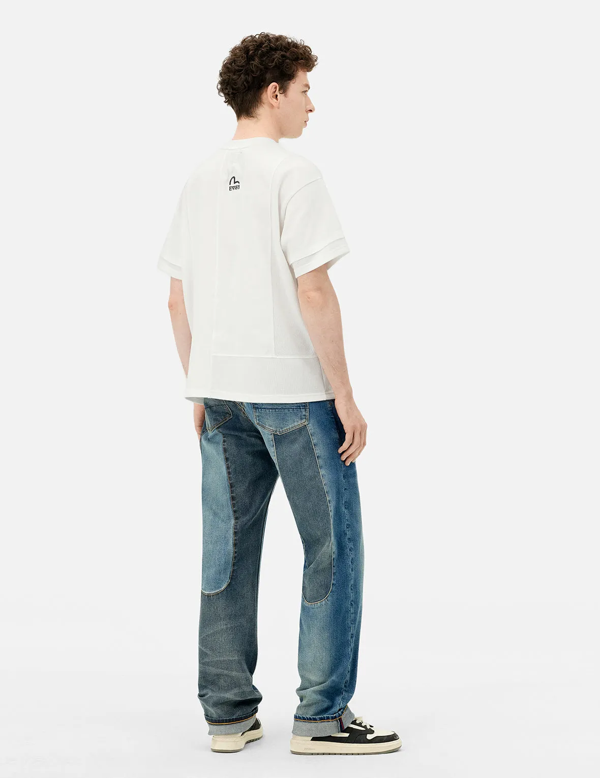 Multi-print and Fabric Blocking Relax Fit T-shirt sold by Evisu product image thumbnail 4