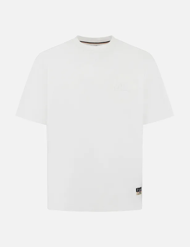 Hakutaku Print and Seagull Emboss Print Loose Fit T-shirt sold by Evisu