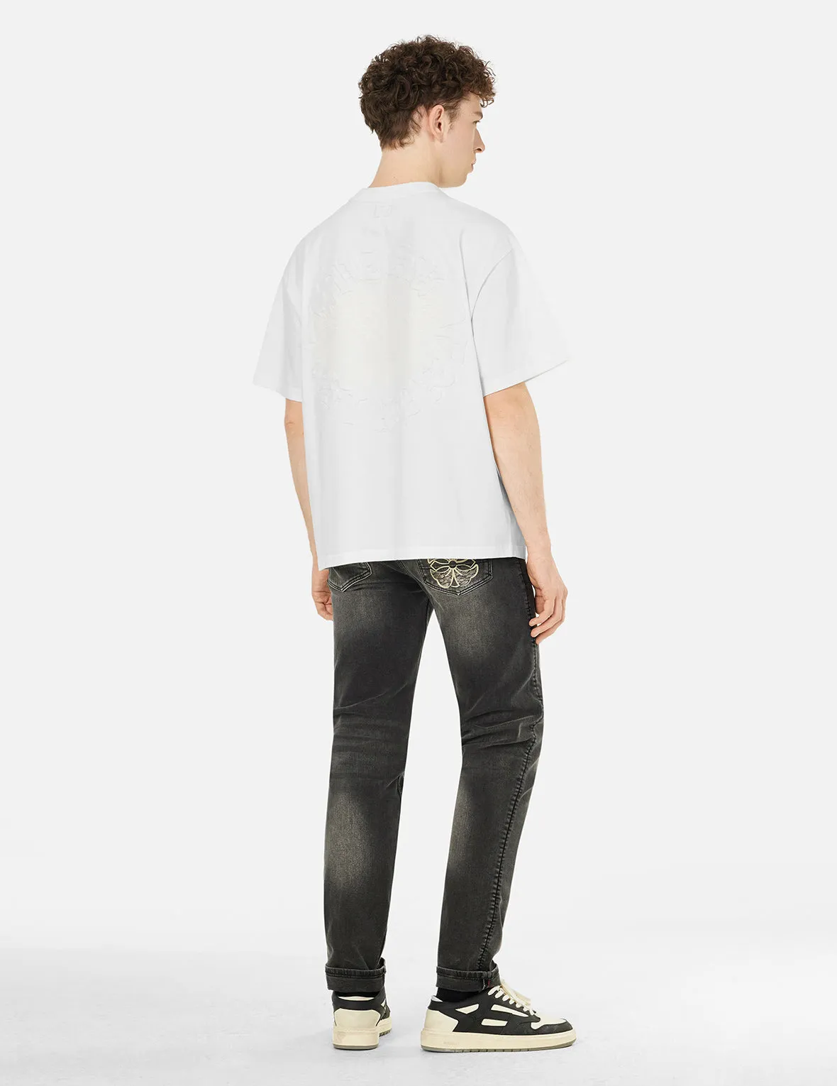 Hakutaku Print and Seagull Emboss Print Loose Fit T-shirt sold by Evisu product image thumbnail 4