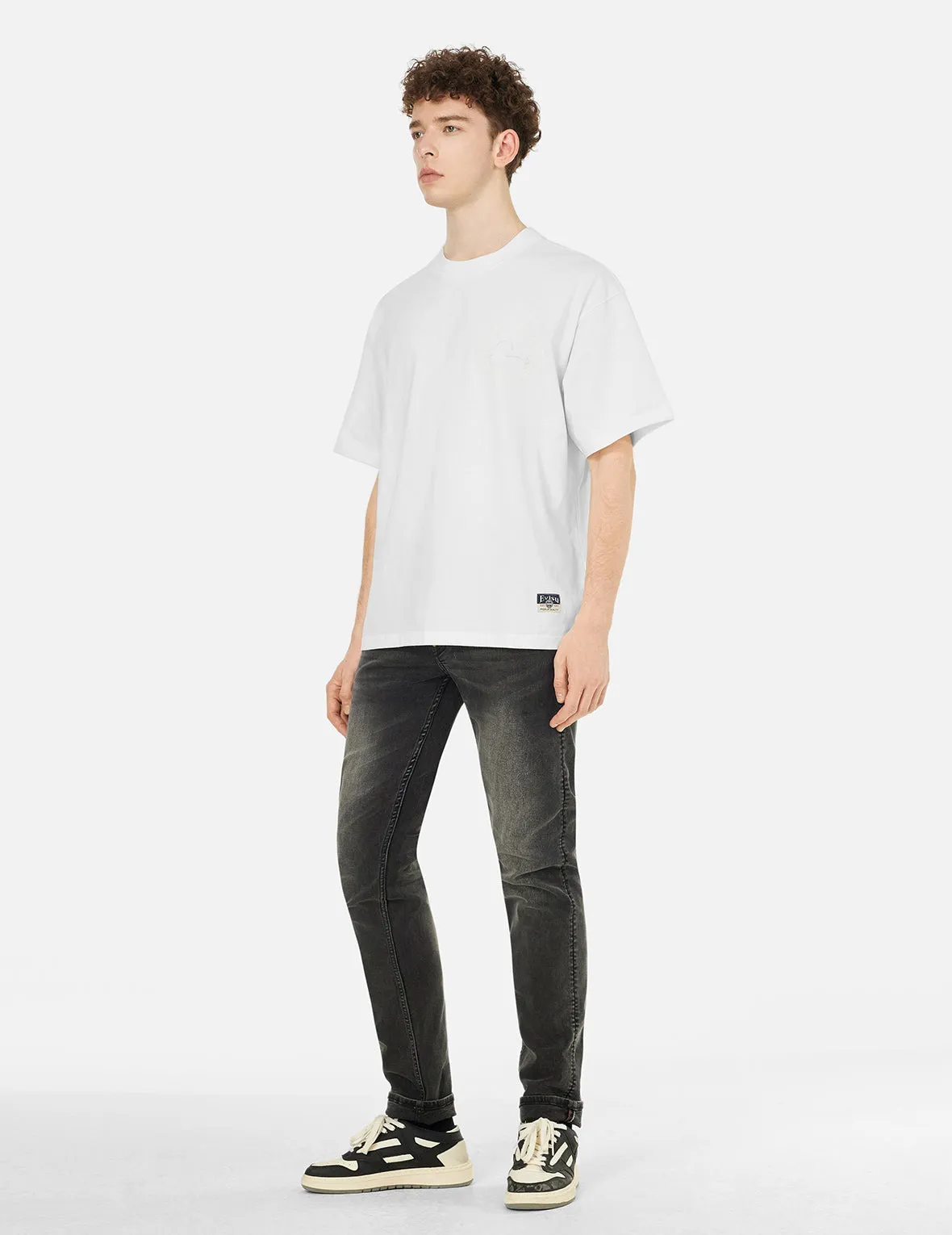 Hakutaku Print and Seagull Emboss Print Loose Fit T-shirt sold by Evisu product image thumbnail 3