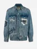 Graffiti Prints Regular Fit Denim Jacket sold by Evisu