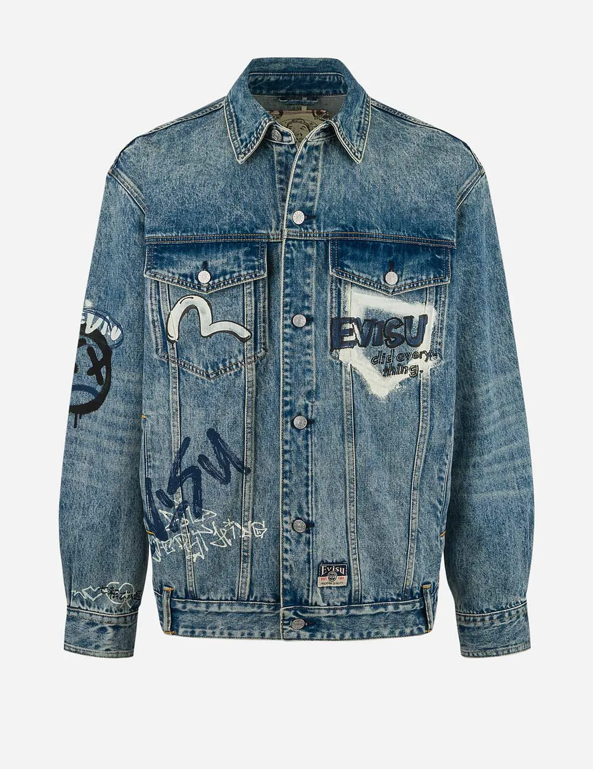 Graffiti Prints Regular Fit Denim Jacket sold by Evisu product image thumbnail 2