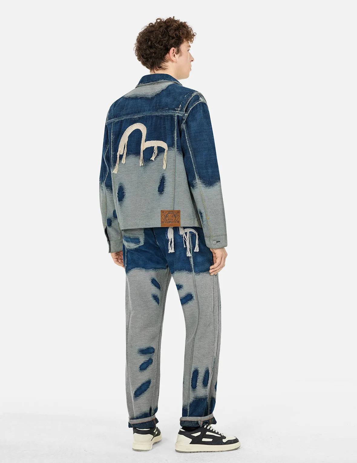 Distressed Seagull Embroidery Fashion Fit Denim Jacket sold by Evisu product image thumbnail 4