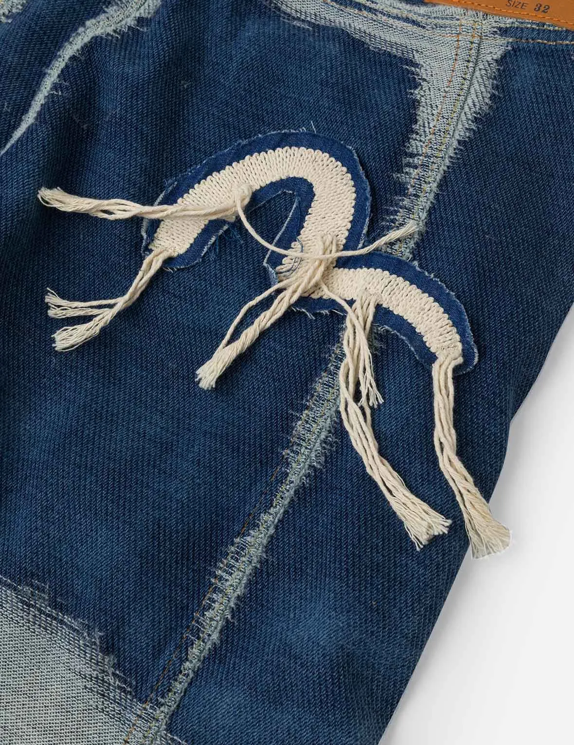 Distressed Seagull Embroidery Fashion Fit Denim Jacket sold by Evisu product image thumbnail 5