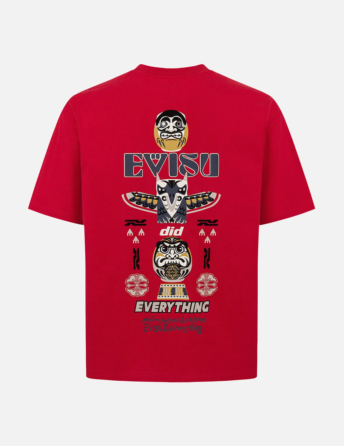 Daruma and Totem Print Relax Fit T-shirt sold by Evisu