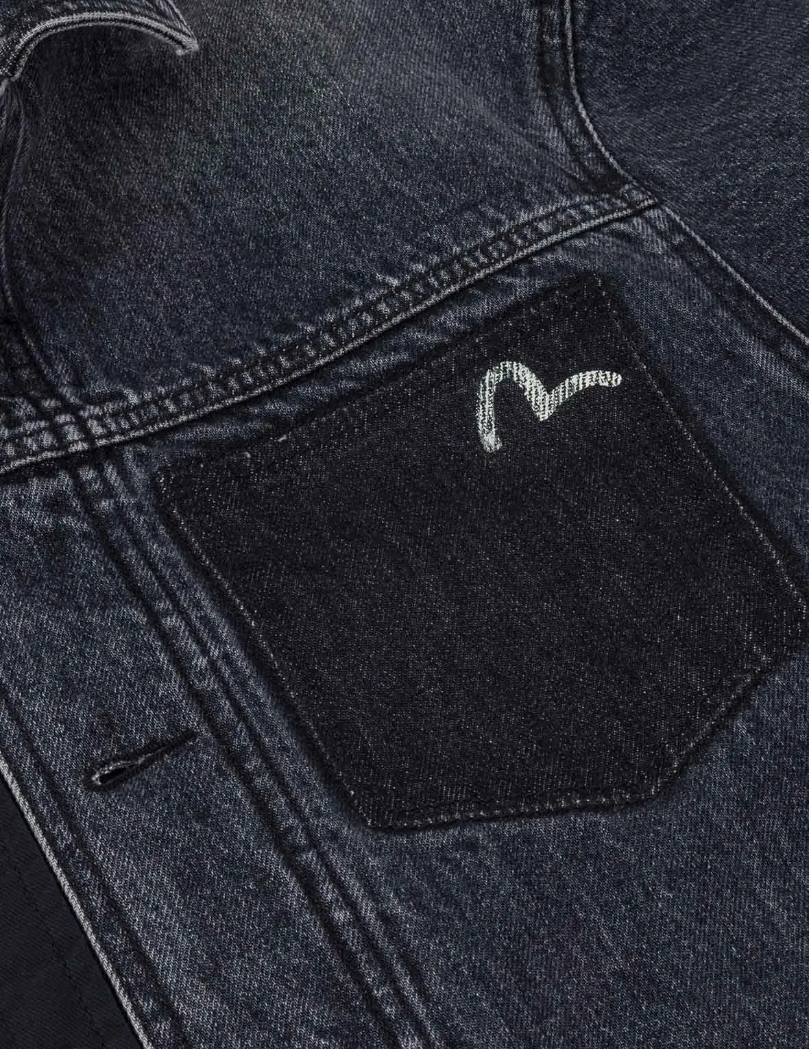 Daicock and Seagull Print Relax Fit 2-in-1 Denim Worker Shirt Jacket sold by Evisu product image thumbnail 5