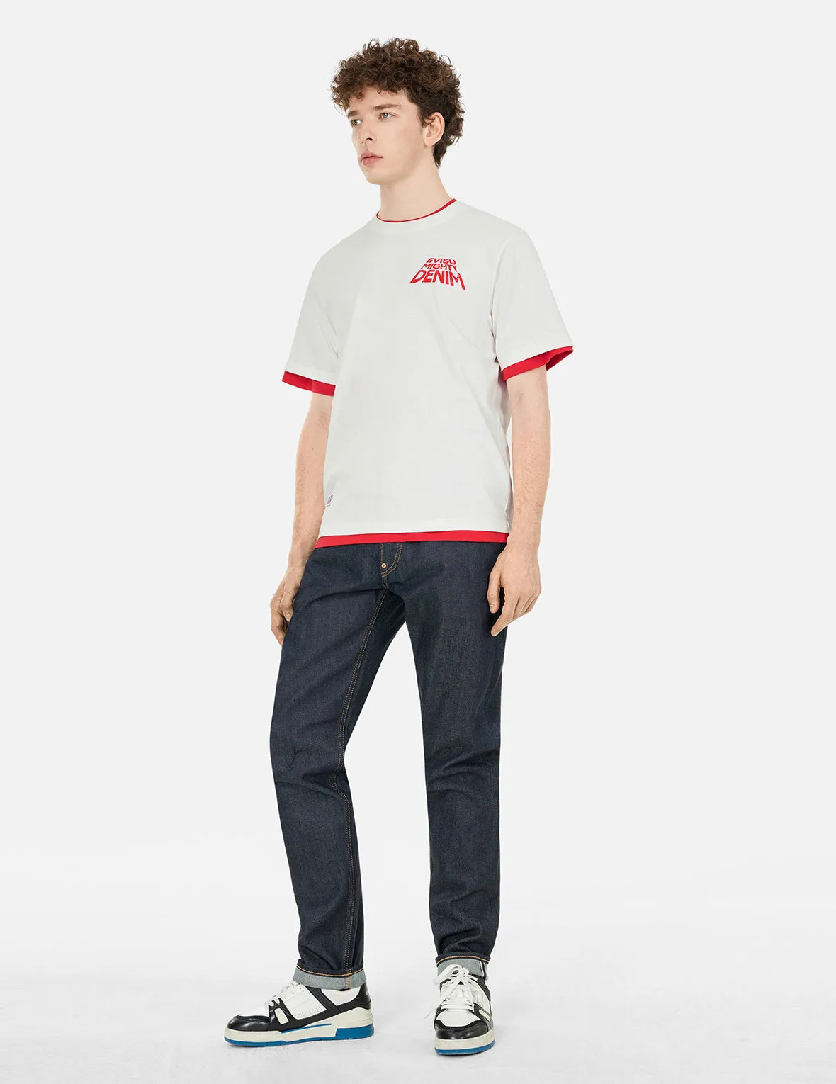 Slogan Print with Godhead Appliqué Embroidery Regular Fit T-Shirt sold by Evisu product image thumbnail 5