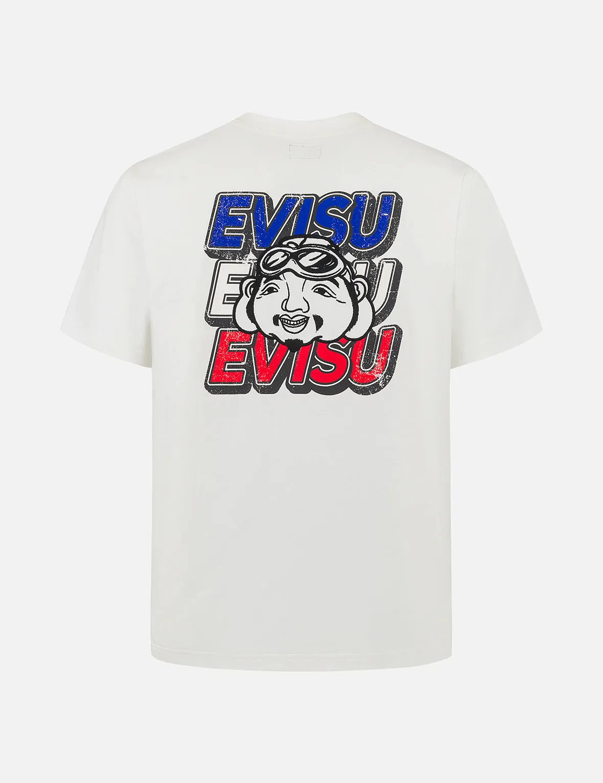 Slogan Print with Godhead Appliqué Embroidery Regular Fit T-Shirt sold by Evisu