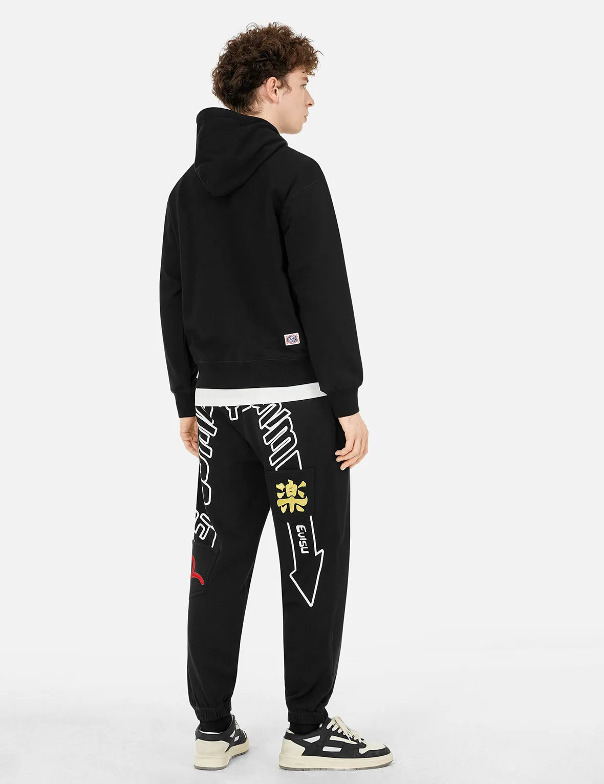 Slogan Daicock Print with Appliqué Pockets Loose Fit Sweatpants sold by Evisu product image thumbnail 4