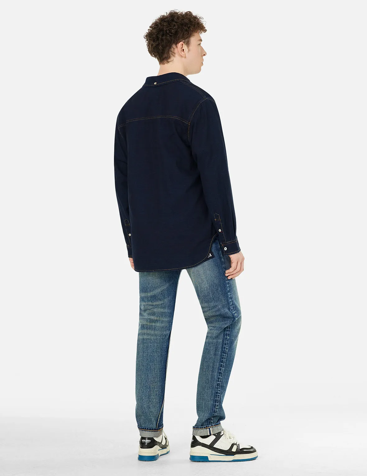 Seagull Print Regular Fit Denim Shirt sold by Evisu product image thumbnail 4