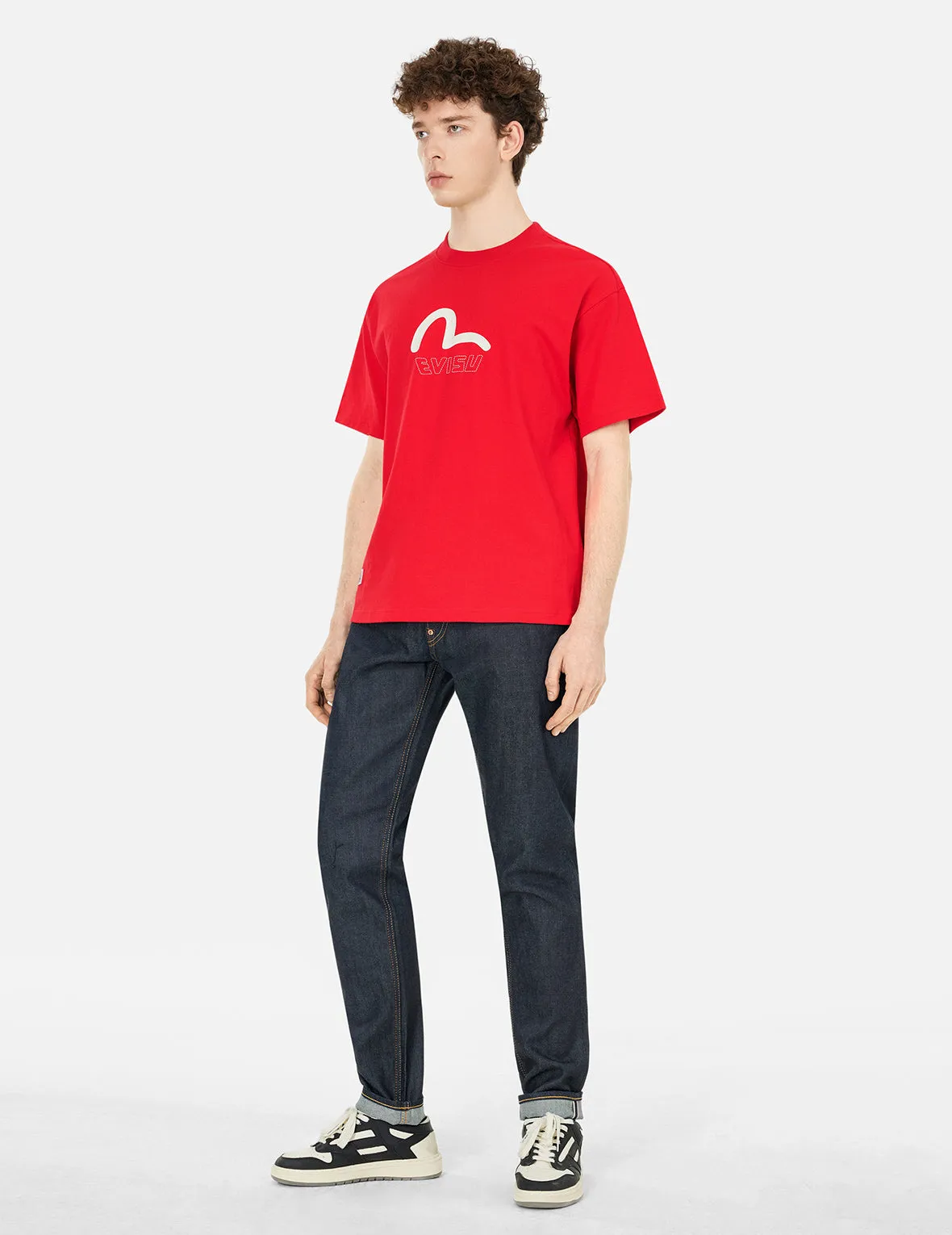Seagull Print and Stitched Logo Embroidery Relax Fit T-shirt sold by Evisu product image thumbnail 2