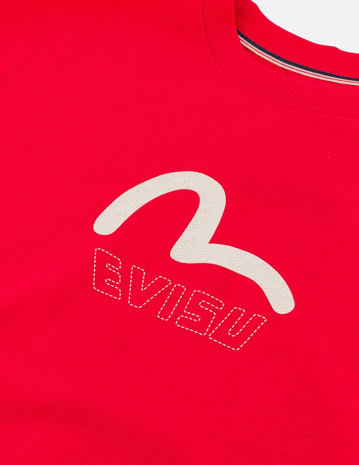 Seagull Print and Stitched Logo Embroidery Relax Fit T-shirt sold by Evisu product image thumbnail 4