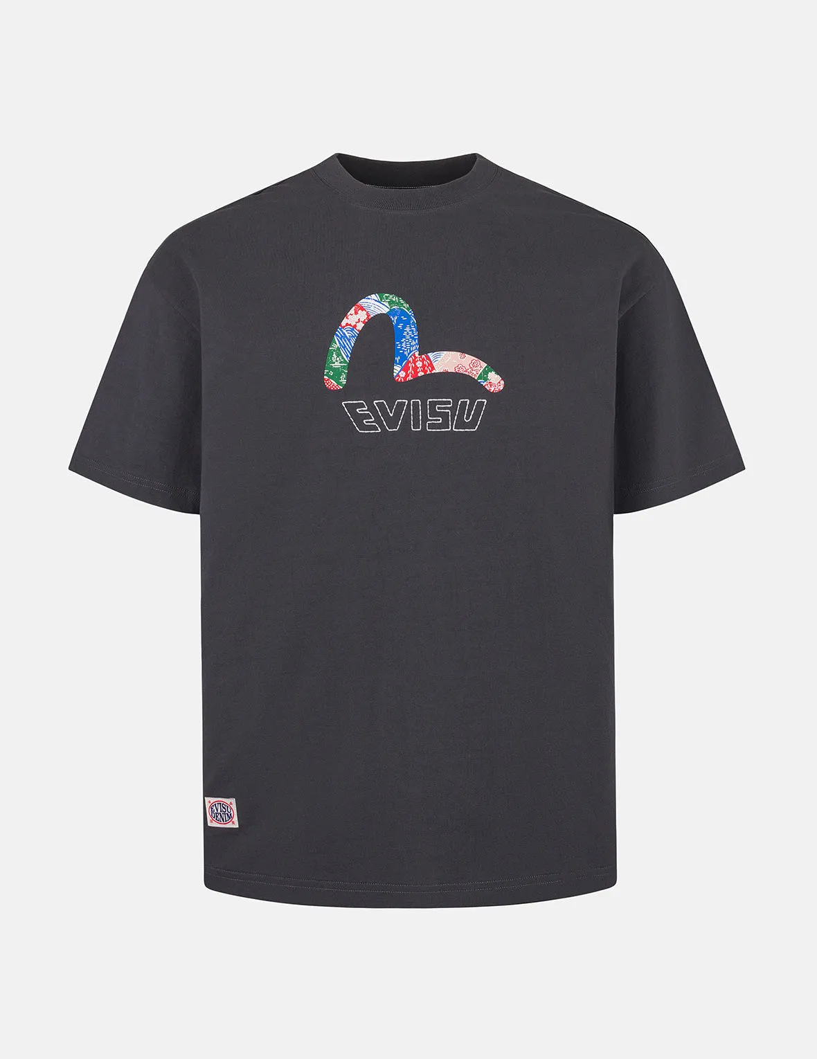 Seagull Print and Japanese Patch Logo Relax Fit T-shirt sold by Evisu