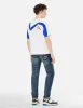Seagull Embroidery and "EVISU SINCE 1991" Print Patch Carrot Fit Jeans #2017 sold by Evisu