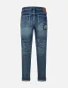 Seagull Embroidery and "EVISU SINCE 1991" Print Patch Carrot Fit Jeans #2017 sold by Evisu