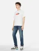 Seagull Embroidery and "EVISU SINCE 1991" Print Patch Carrot Fit Jeans #2017 sold by Evisu
