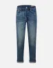 Seagull Embroidery and "EVISU SINCE 1991" Print Patch Carrot Fit Jeans #2017 sold by Evisu