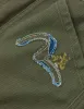 Seagull Appliqué Embroidery Wide-leg Woven Jogger sold by Evisu