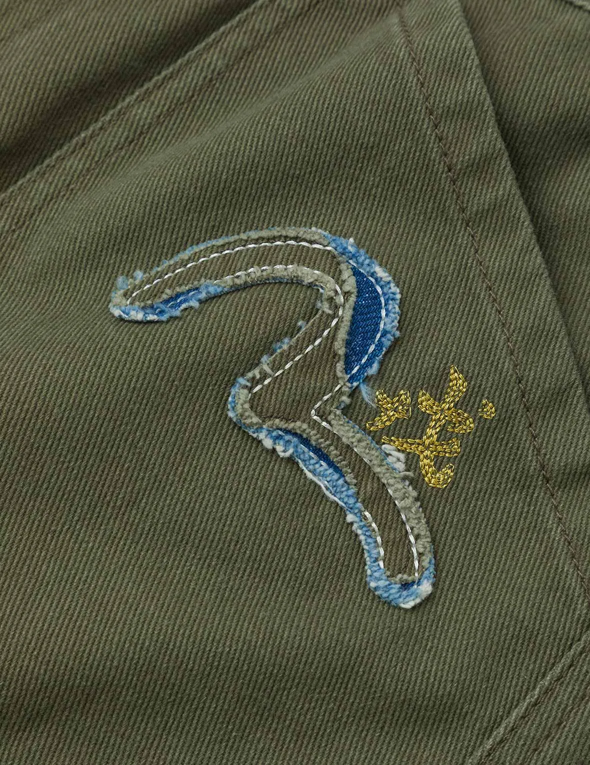 Seagull Appliqué Embroidery Wide-leg Woven Jogger sold by Evisu product image thumbnail 5