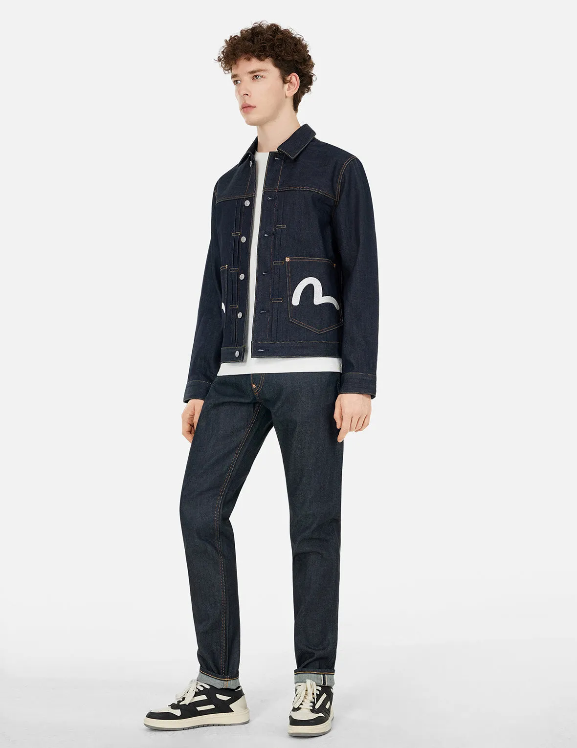 Map Appliqué Embroidery Regular Fit Denim Jacket sold by Evisu product image thumbnail 3