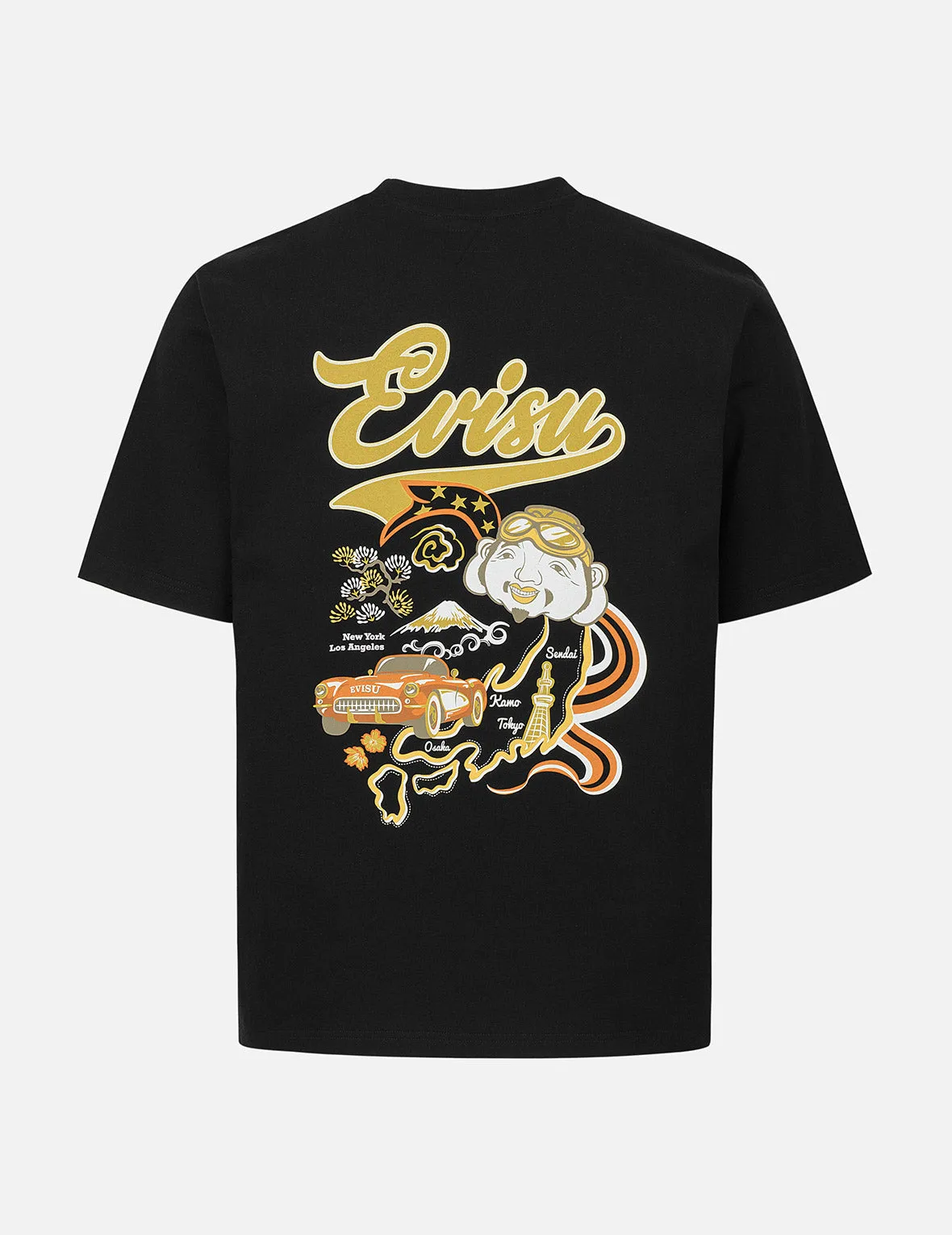 Godhead and Map Print Regular Fit T-Shirt sold by Evisu