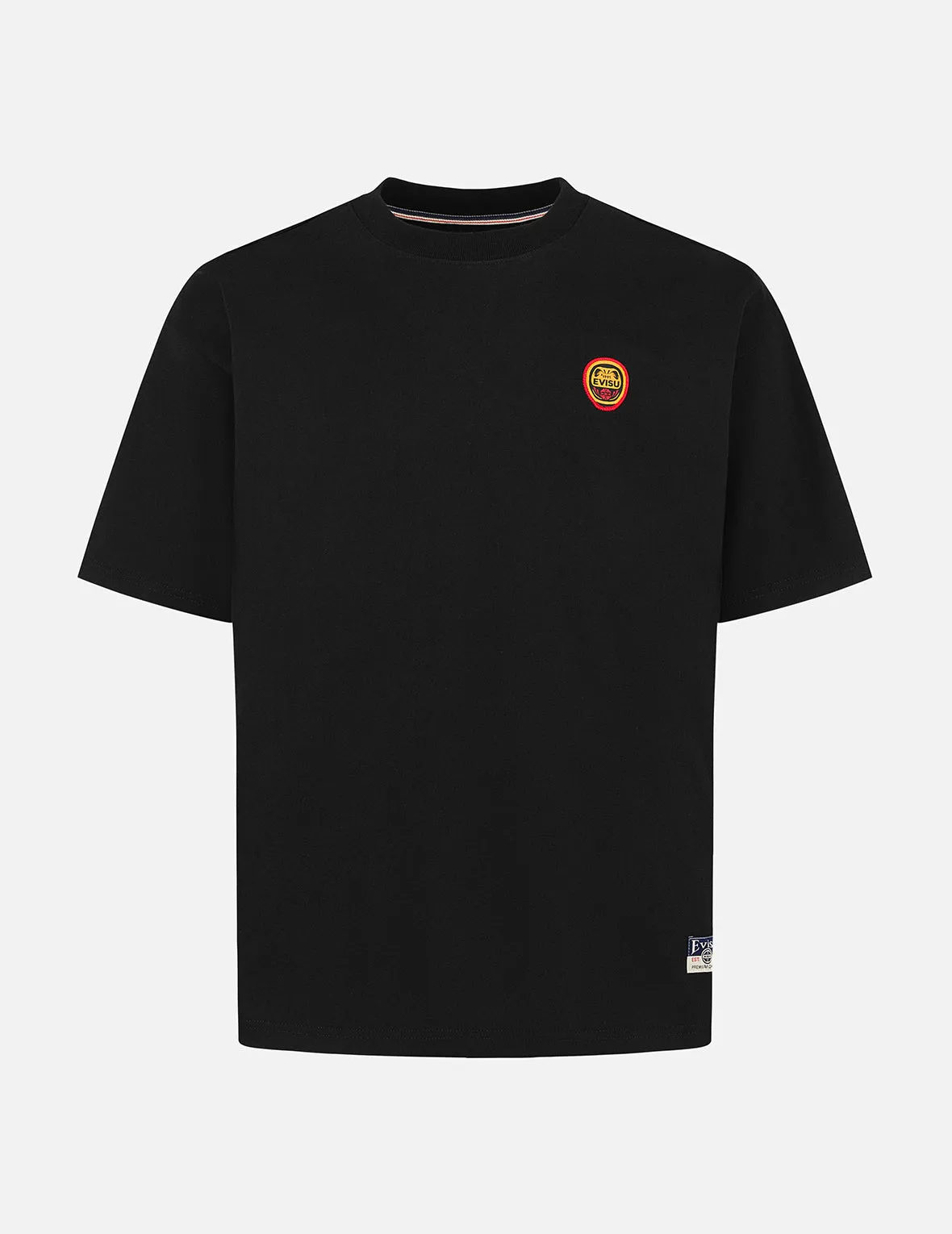 Daruma and Logo Embroidery Relax Fit T-shirt sold by Evisu