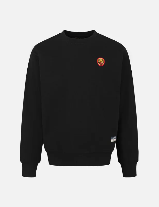 Daruma and Logo Embroidery Relax Fit Sweatshirt sold by Evisu