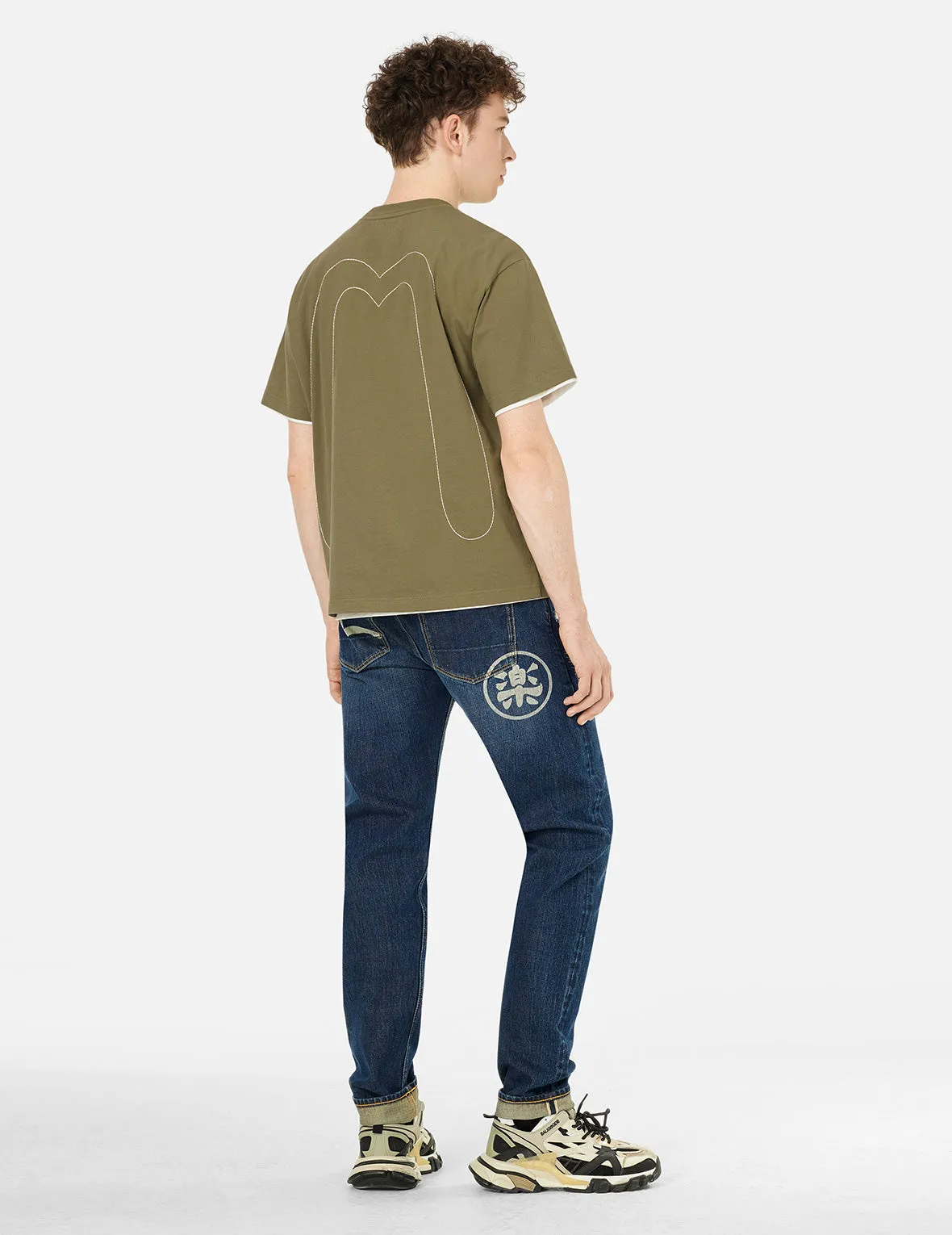 Daicock Stitched Embroidery Relax Fit T-shirt sold by Evisu product image thumbnail 4