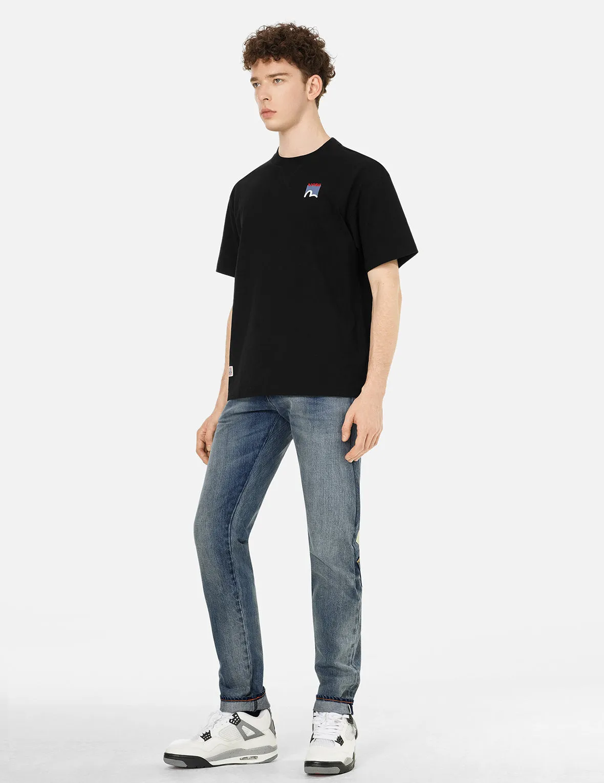 White Seagull Daicock Print Carrot Fit Jeans #2017 sold by Evisu product image thumbnail 3