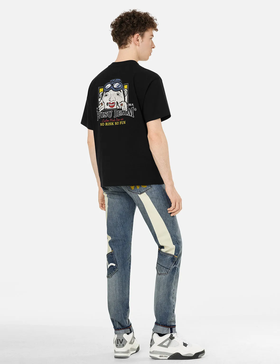 White Seagull Daicock Print Carrot Fit Jeans #2017 sold by Evisu product image thumbnail 4