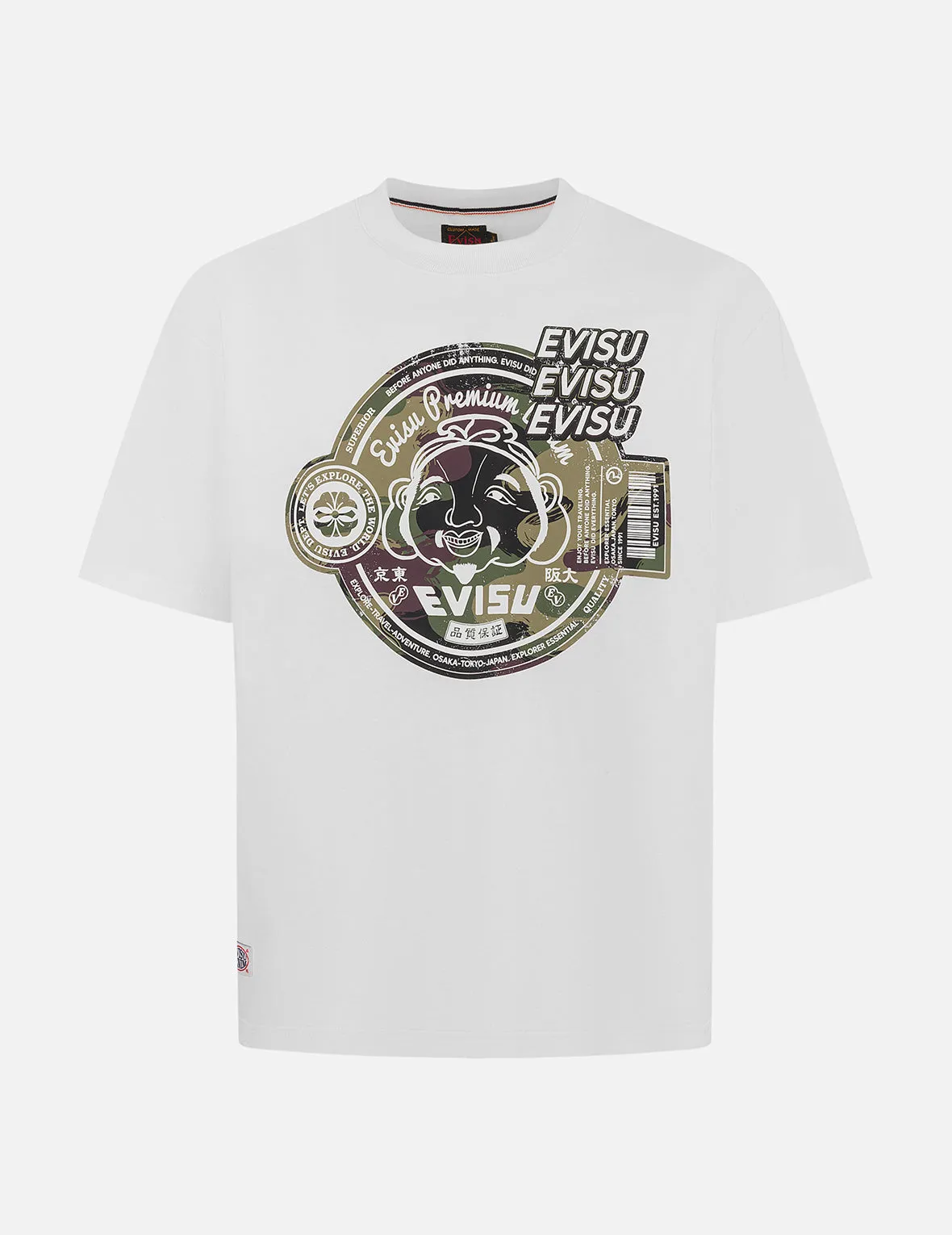 Camouflage Godhead Print Relax Fit T-Shirt sold by Evisu