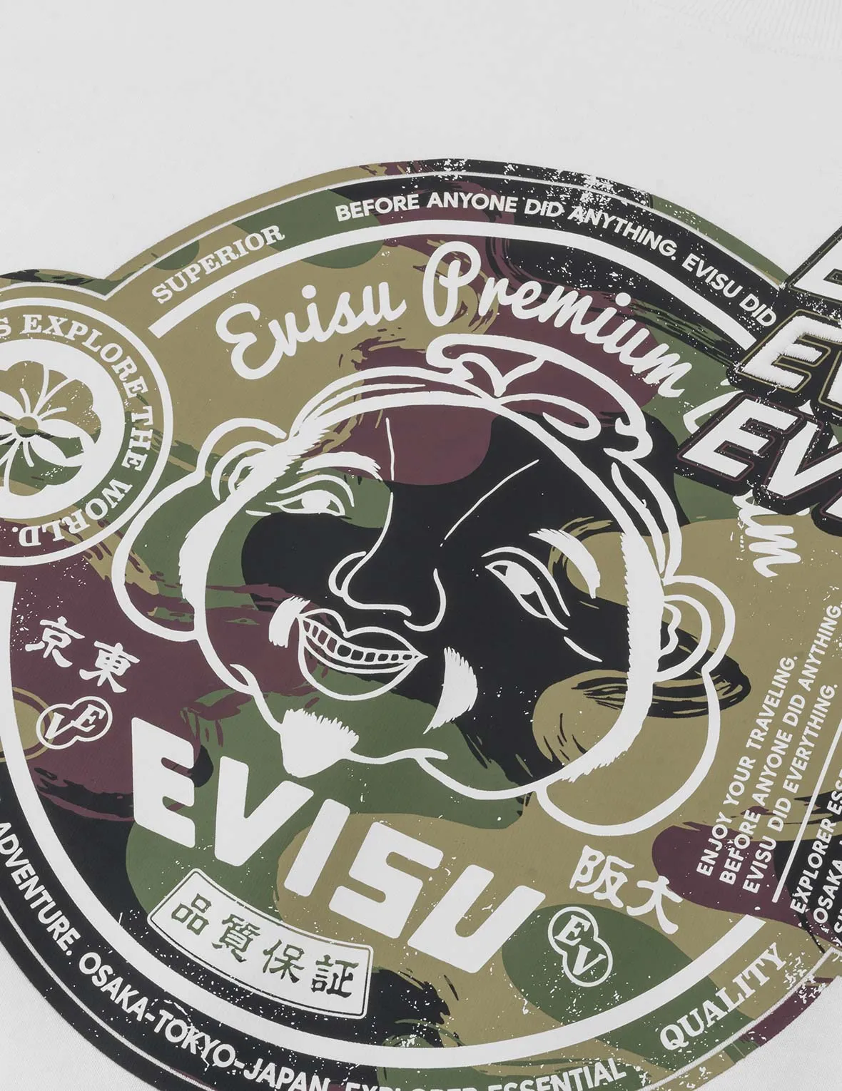 Camouflage Godhead Print Relax Fit T-Shirt sold by Evisu product image thumbnail 5