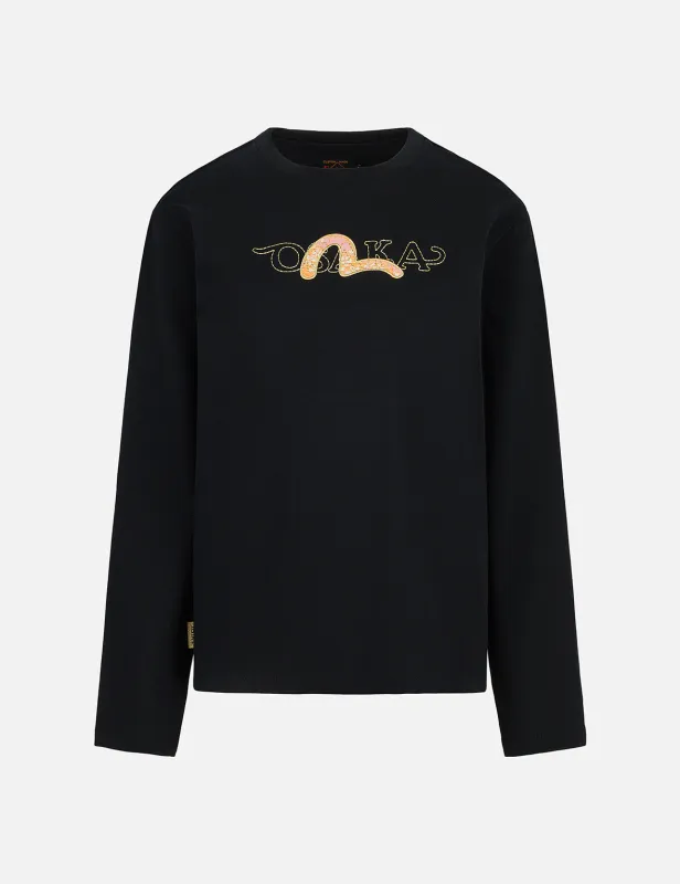 Brocade Seagull Embroidery Regular Fit Long-Sleeve T-shirt sold by Evisu