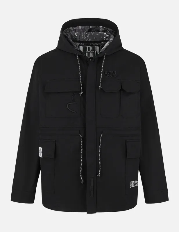 Embroidery Multi-pocket Relax Fit Shirt Jacket sold by Evisu