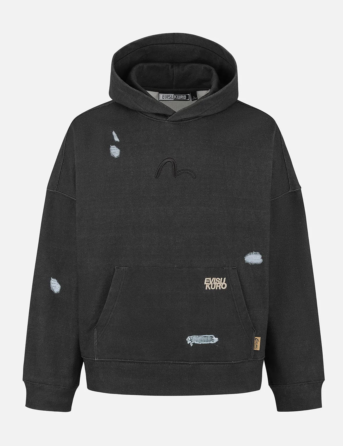 Distressed Prints Oversized Hoodie sold by Evisu