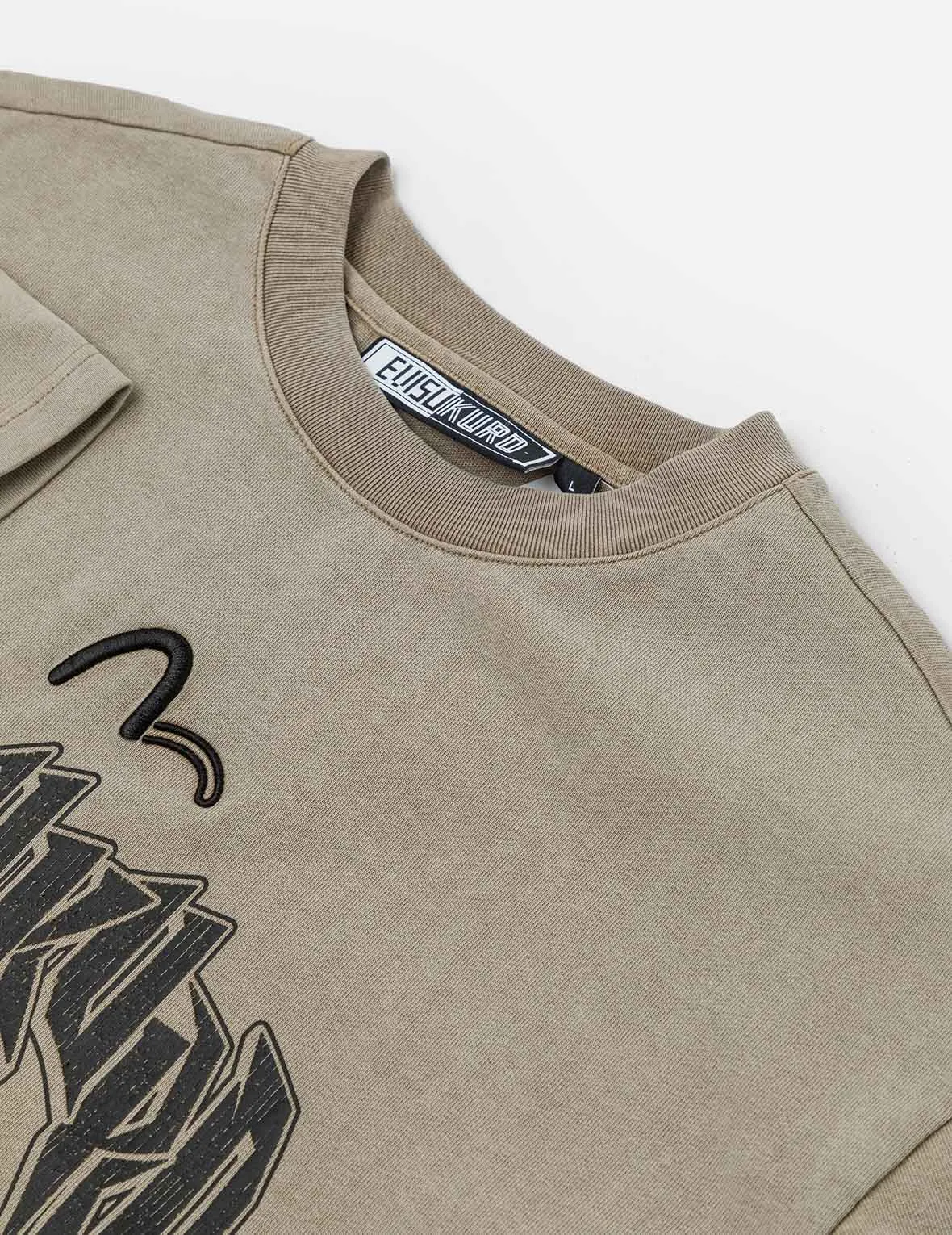 Distressed Wash Relax Fit T-shirt sold by Evisu product image thumbnail 5