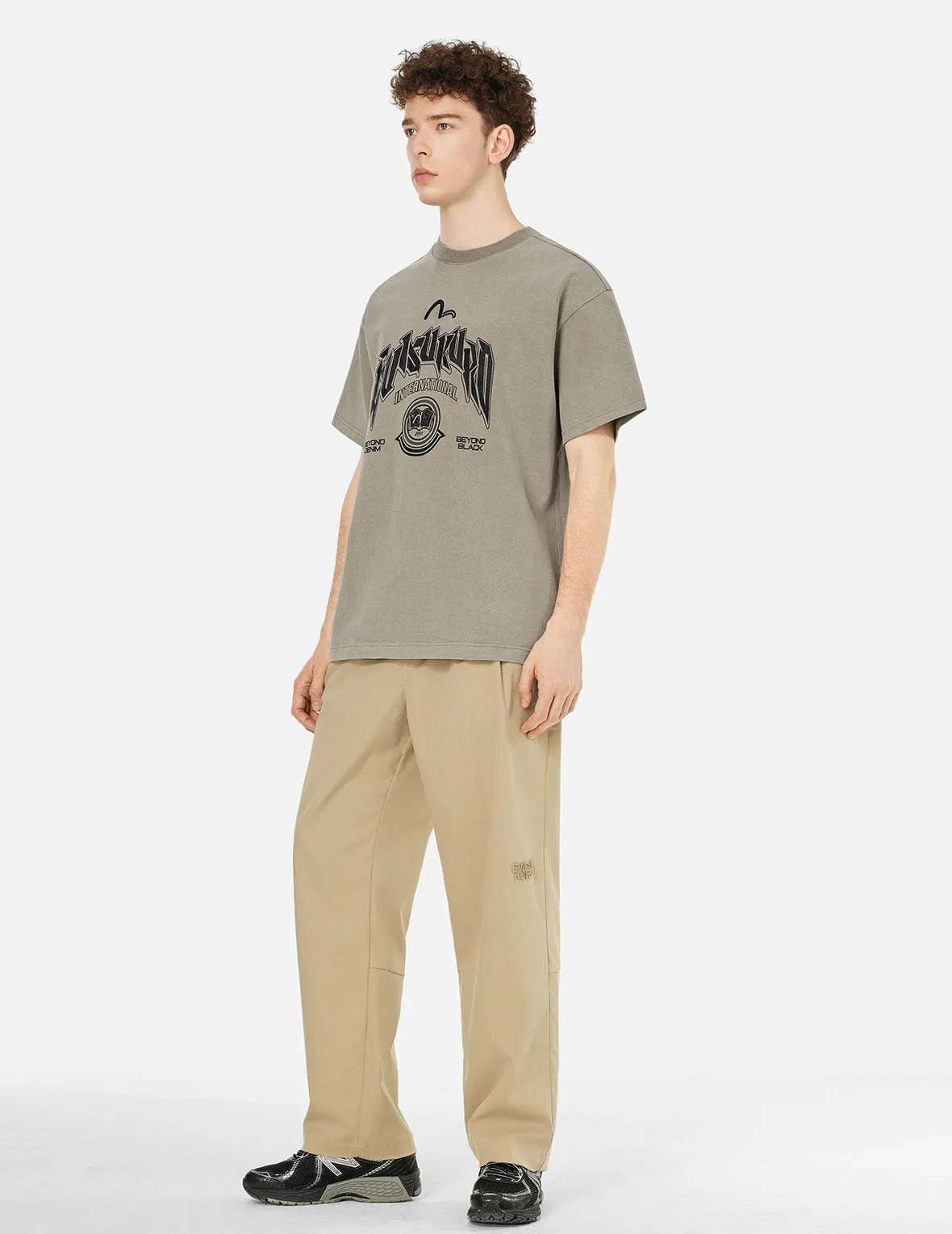 Distressed Wash Relax Fit T-shirt sold by Evisu product image thumbnail 3