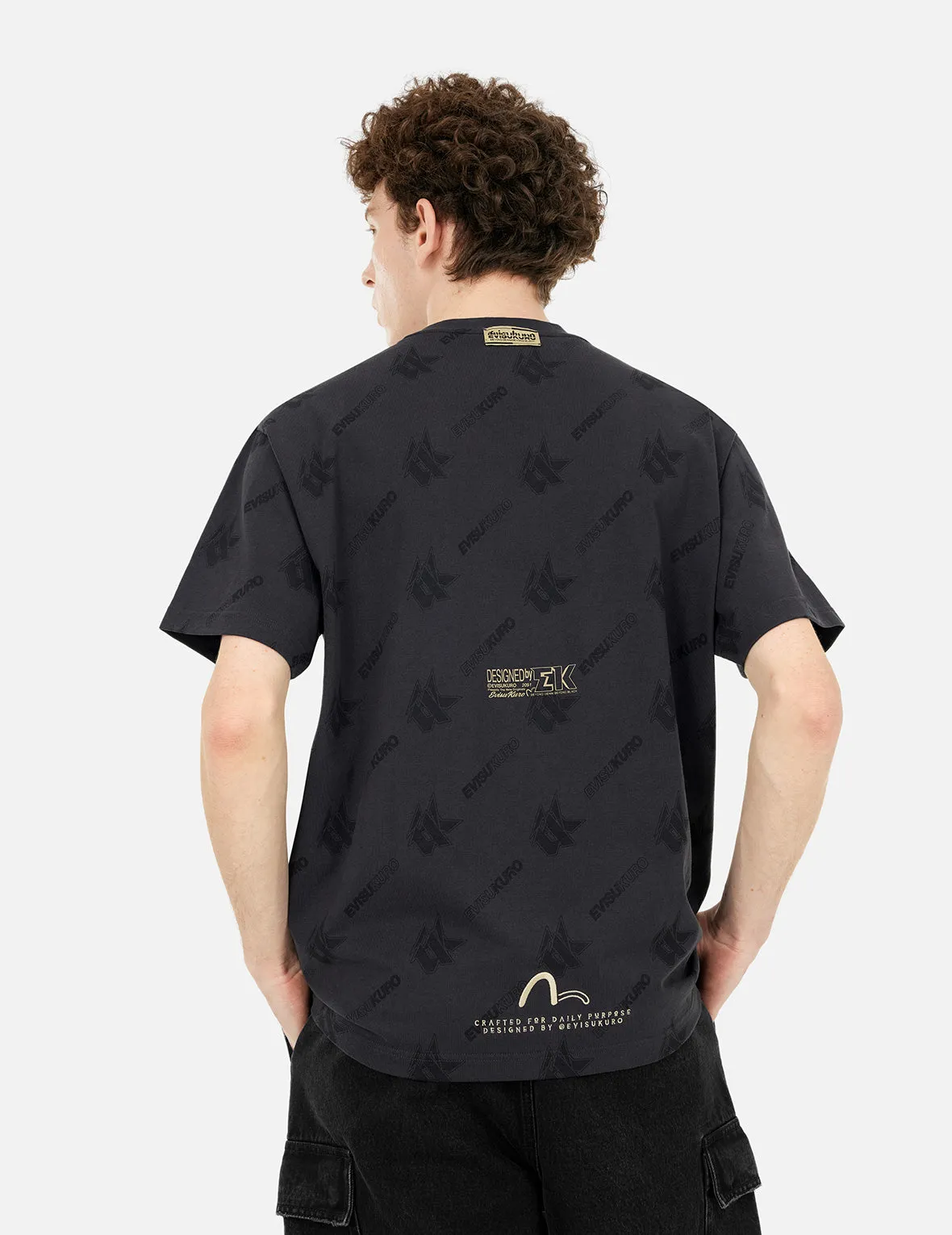 Monogram Logo Print Relax Fit T-shirt sold by Evisu product image thumbnail 5