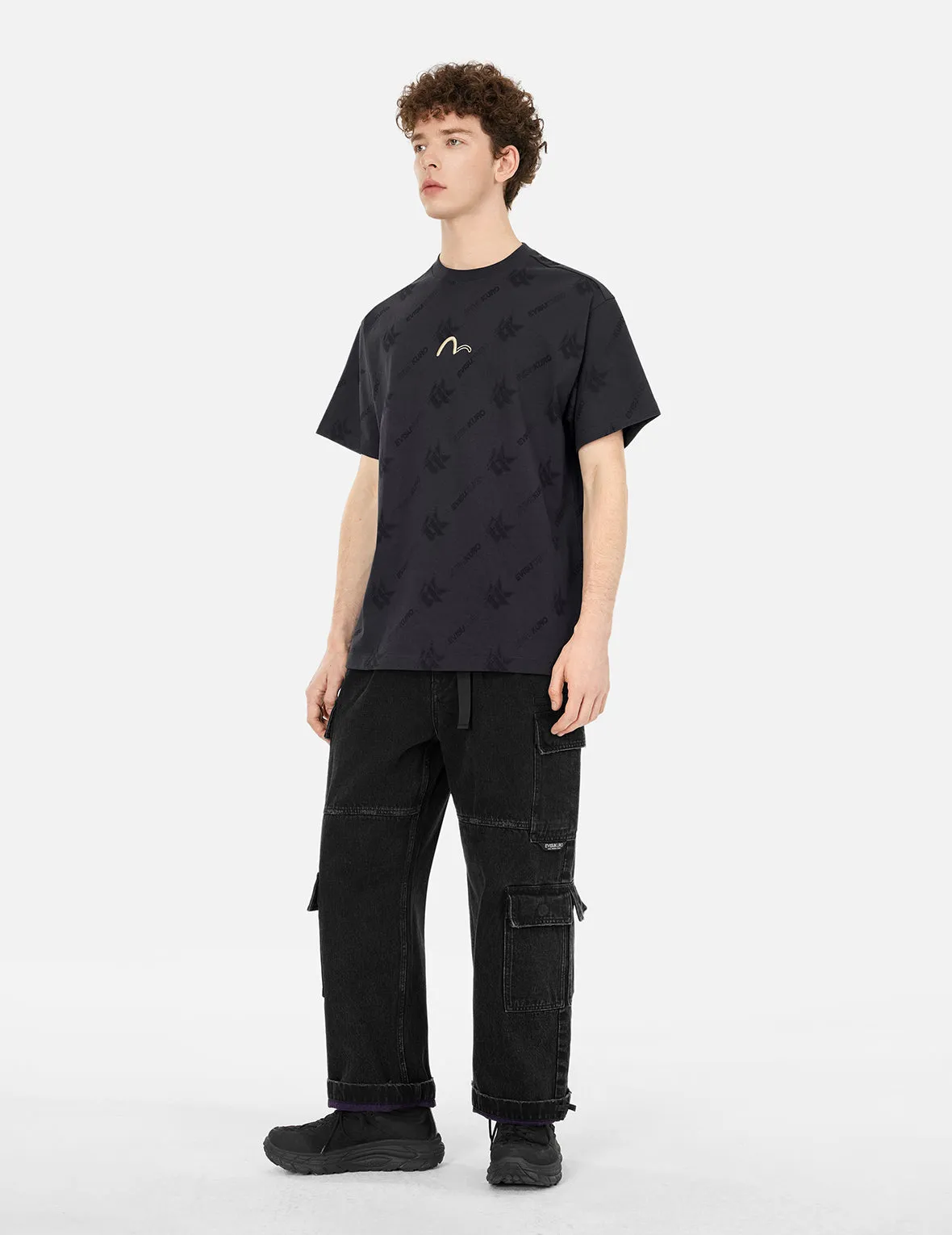 Monogram Logo Print Relax Fit T-shirt sold by Evisu product image thumbnail 3