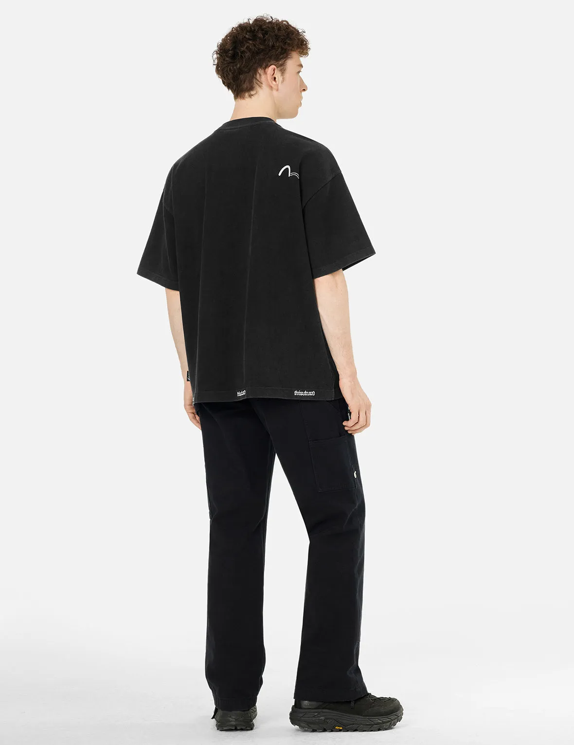 Logo embroidery Oversized Washed T-Shirt sold by Evisu product image thumbnail 4