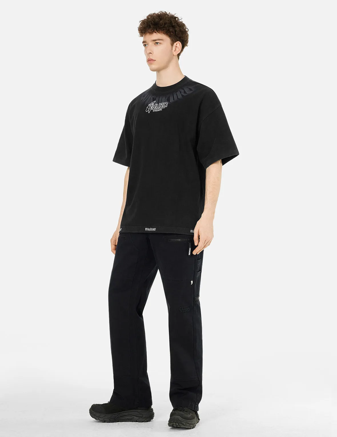 Logo embroidery Oversized Washed T-Shirt sold by Evisu product image thumbnail 3