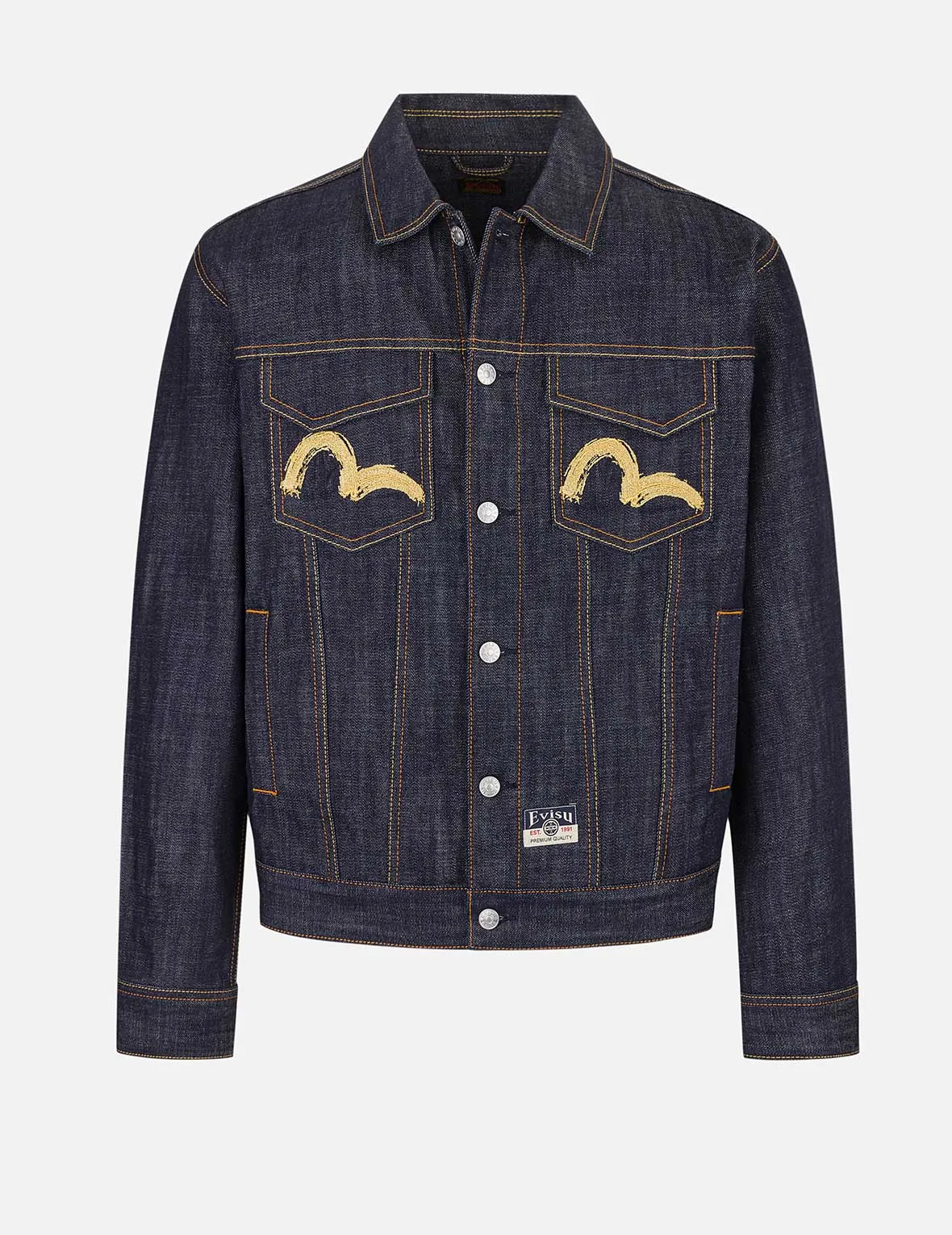 Hakutaku Embroidery Relax Fit Denim Jacket sold by Evisu product image thumbnail 2