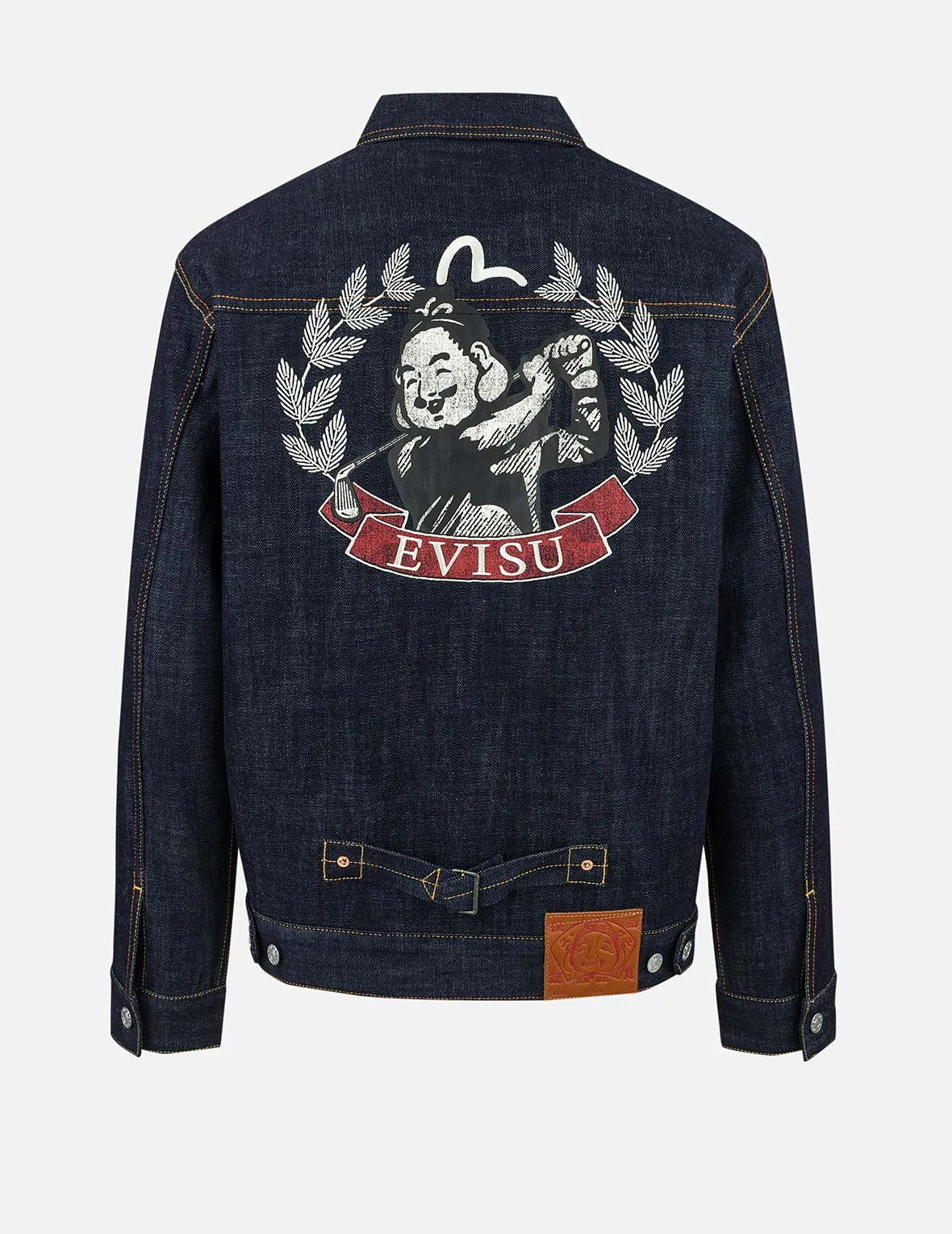 Godhead Golfing Print Regular Fit Denim Jacket sold by Evisu