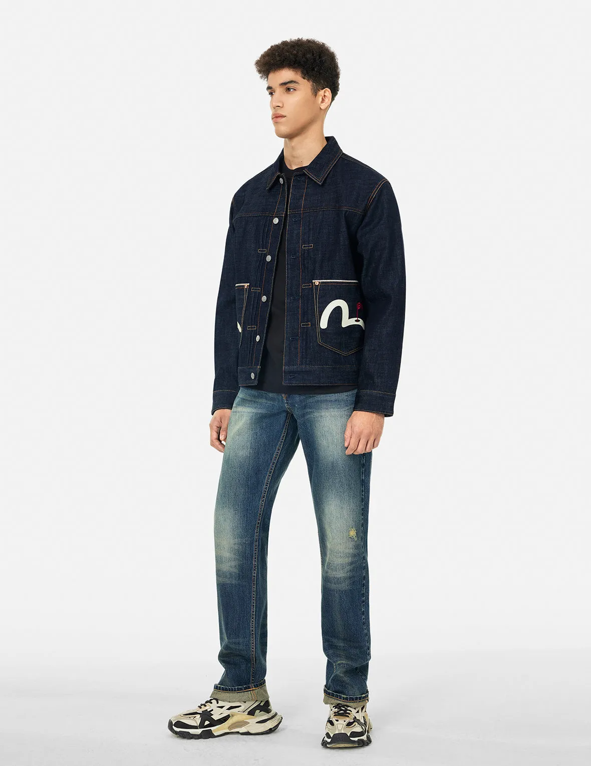 Godhead Golfing Print Regular Fit Denim Jacket sold by Evisu product image thumbnail 4