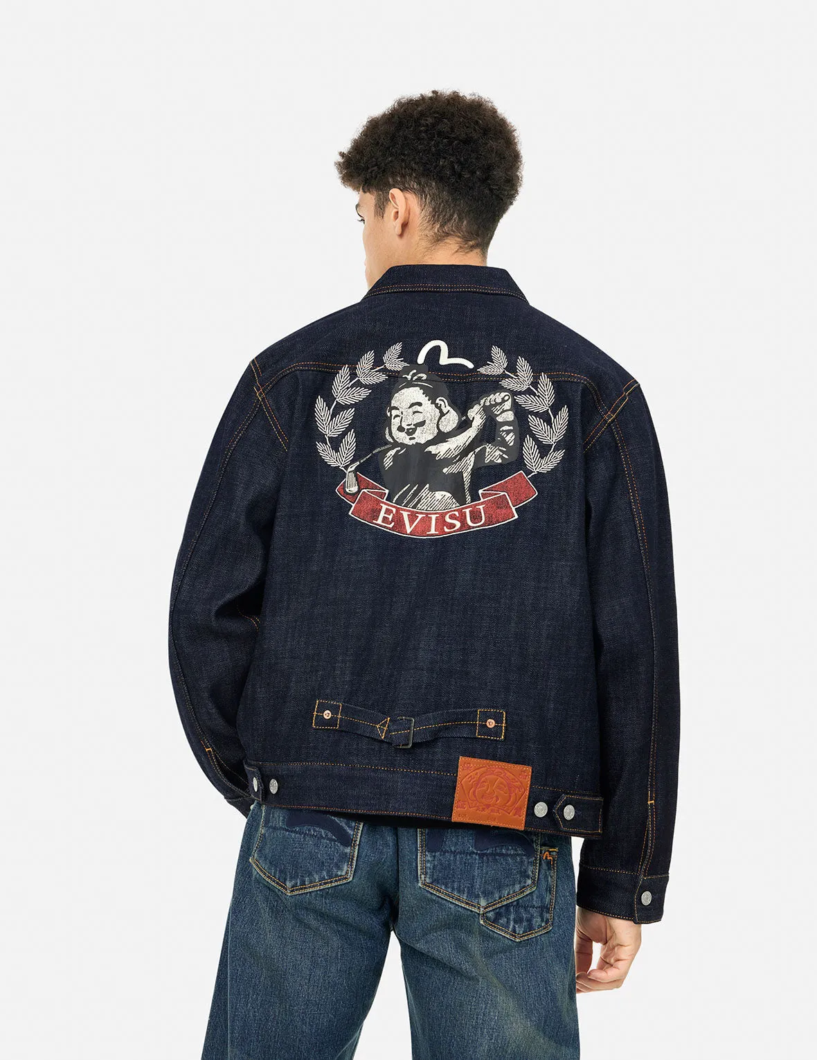 Godhead Golfing Print Regular Fit Denim Jacket sold by Evisu product image thumbnail 5