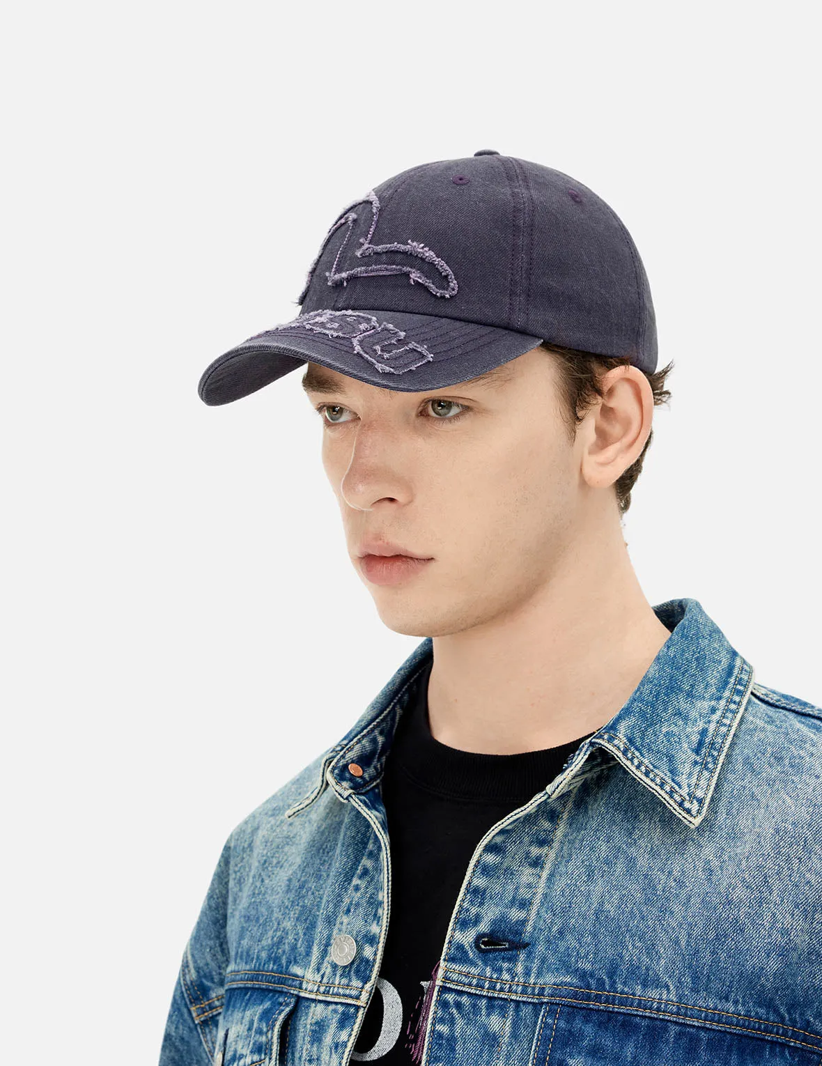 Distressed Seagull and Logo Embroidery Denim Cap sold by Evisu product image thumbnail 3