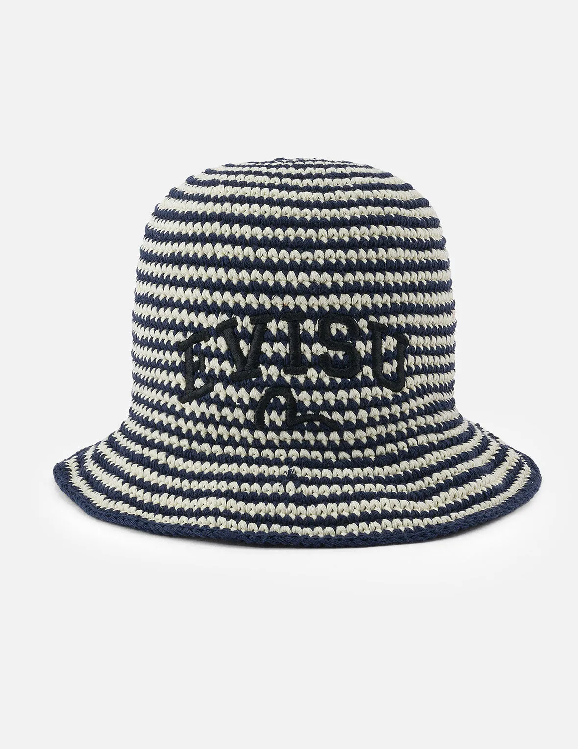 Logo Embroidery Striped Knitted Bucket Hat sold by Evisu