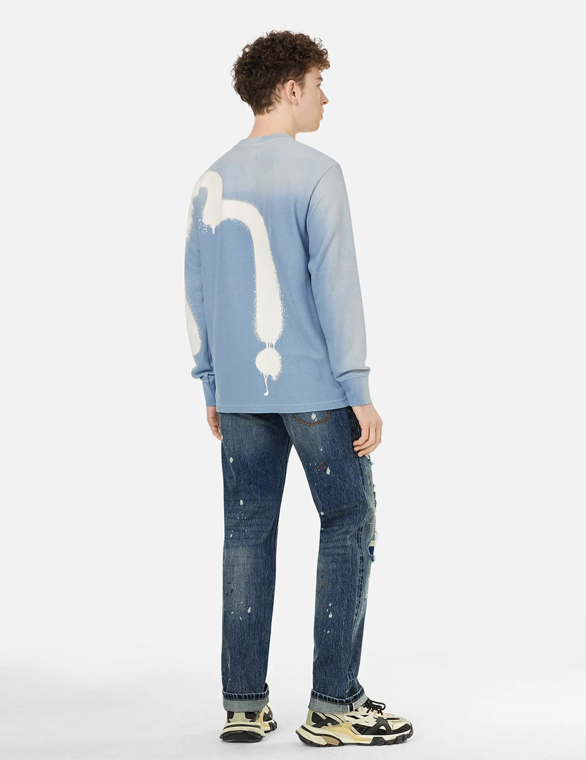 Deconstructed Inserted Seagull Embroidery Regular Fit Jeans #2000 sold by Evisu product image thumbnail 3